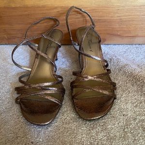 Sparkly Copper Kitten Heels